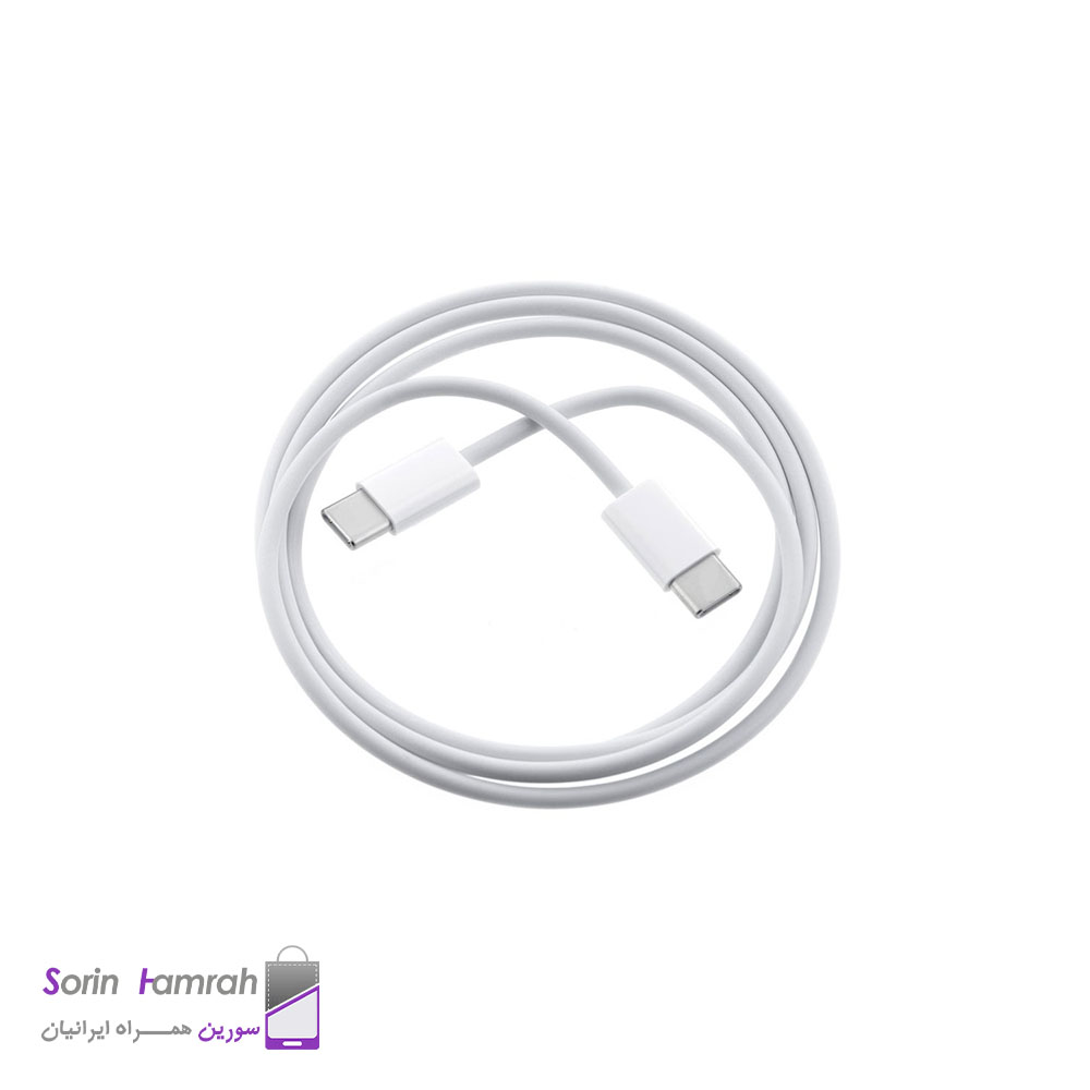 کابل تبدیل USB-C به USB-C اپل طول 1 متر  USB-C to USB-C 60w charge Cable 1m